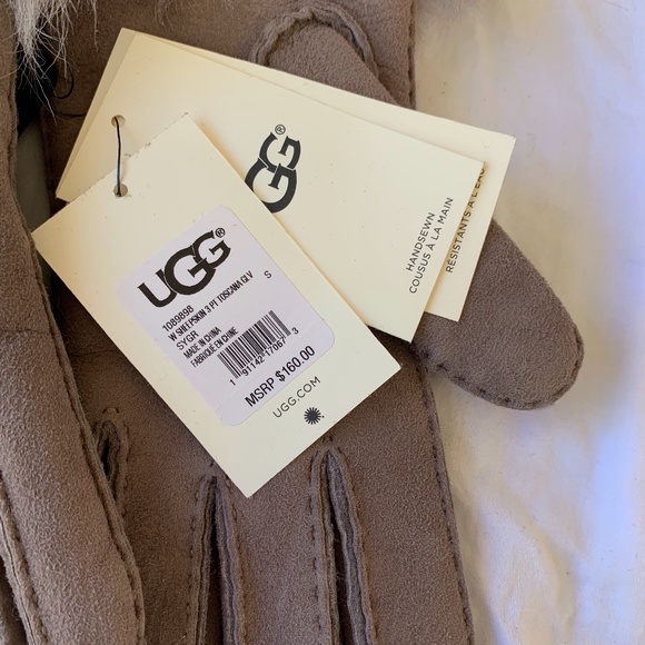 NWT Never used. UGG TOSCANA 3 POINT SHEARLING GLOVES WOMENS SMALL NWT - Picture 3 of 6